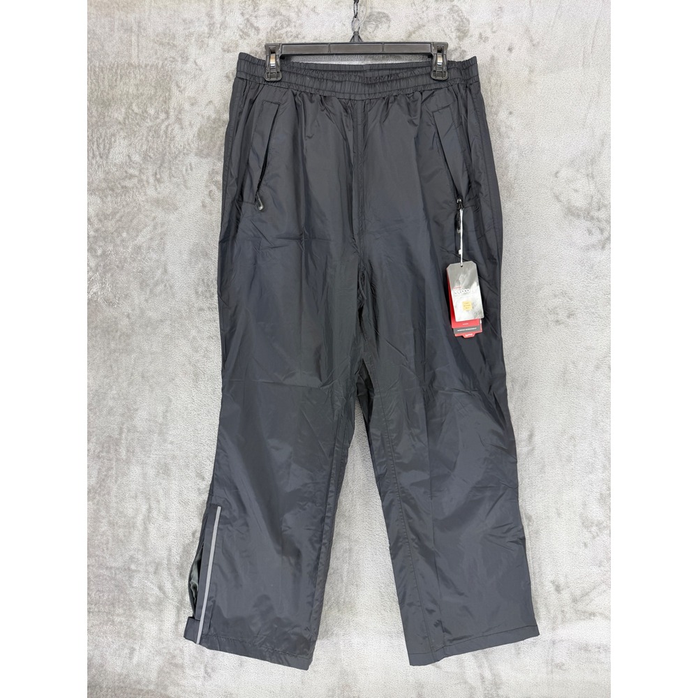 33,000ft Mens Black Waterproof Rain Pants Large Short 23SF1123-062‎ NWT